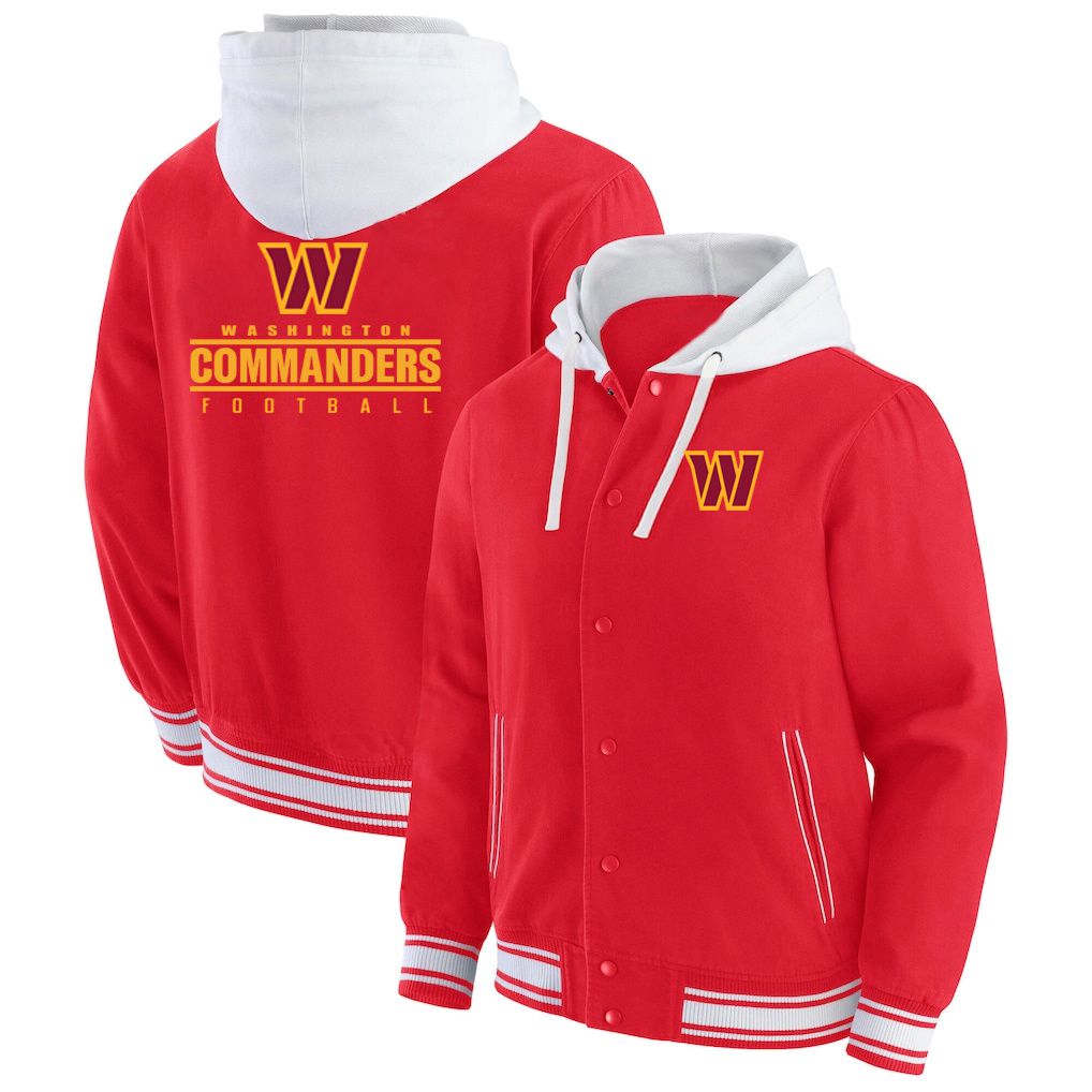 Men 2026 NFL Washington Commanders  jacket hoodie Red 012->baltimore ravens->NFL Jersey